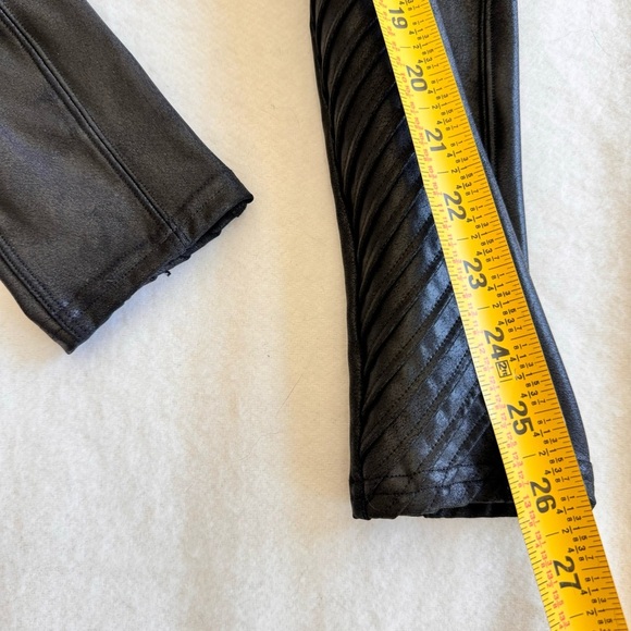 Spanx Black Faux Leather Moto Leggings Size S - Picture 7 of 9